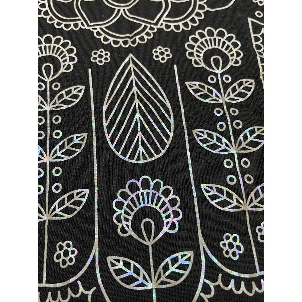 Awake graphic tee black t-shirt size S Hamsa Hand Eye Protection Symbol Rayon - Picture 4 of 7